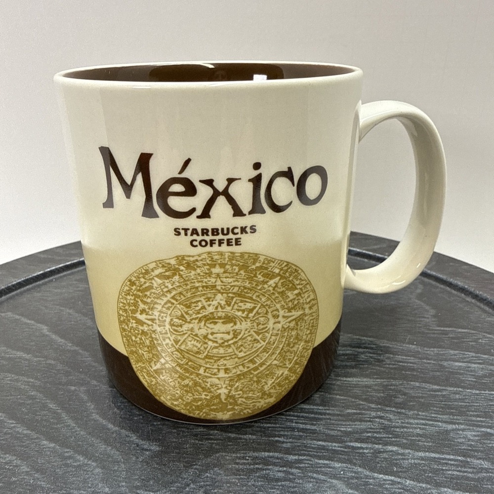 Starbucks Mexico 2016 Coffee Mug Cup Brown 16 ounces **‎ Excellent**